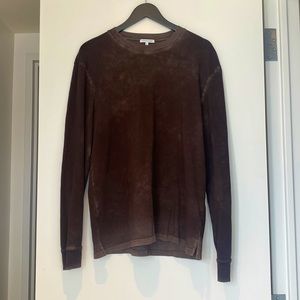 Dusty brown Cotton Citizen long sleeve mens shirt